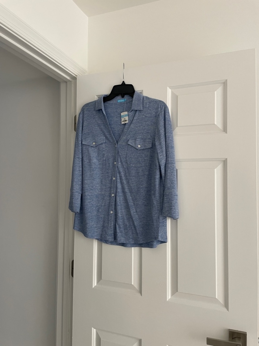 JMcLaughlin Chambray Brynn Top size L